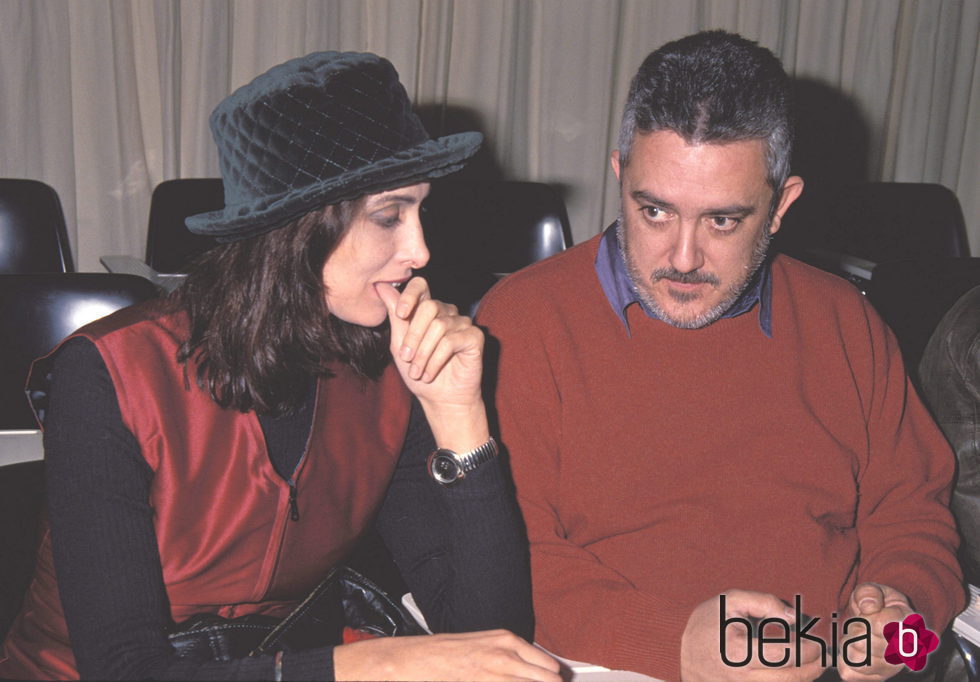 María Barranco con el director de cine Imanol Uribe