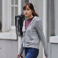 Dakota Johnson en el rodaje de 'Cincuenta sombras más oscuras'