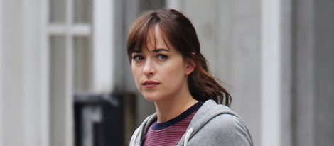 Dakota Johnson en el rodaje de 'Cincuenta sombras más oscuras'