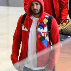 Karim Benzema en el aeropuerto de Los Angeles