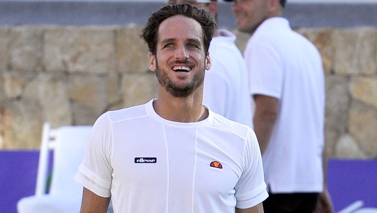 Feliciano López en un torneo benéfico en Mallorca