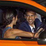 Dani Alves y Joana Sanz durante la fiesta de inauguración de la nueva tienda de la firma Mac cosmetics