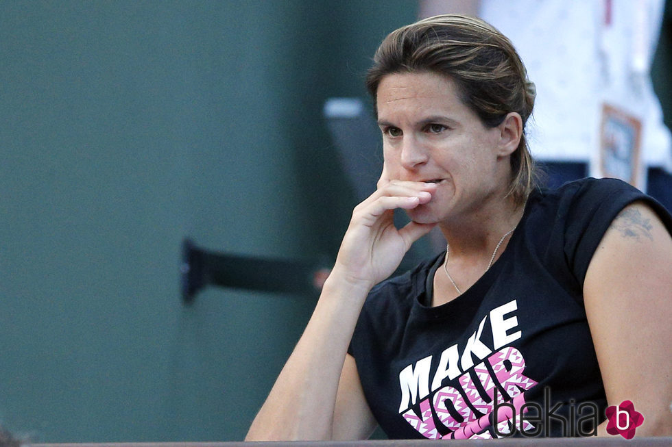 Amelie Mauresmo en el estadio de Roland Garros en París