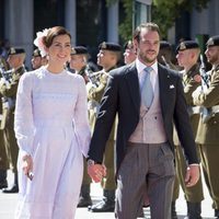 Félix de Luxemburgo y Claire Lademacher en el Te Deum por la Fiesta Nacional de Luxemburgo 2016