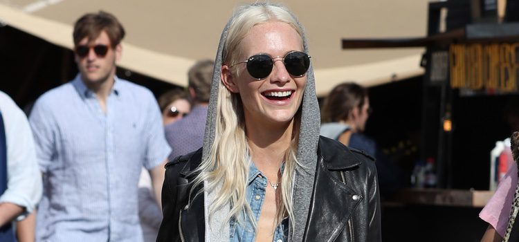 Poppy Delevingne en el festival de Glastonbury 2016