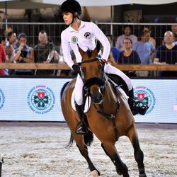 Carlota Casiraghi compitiendo en el concurso de saltos de Monte-Carlo 2016