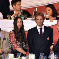 Andrea Casiraghi y Tatiana Santo Domingo en el concurso de saltos de Monte-Carlo 2016