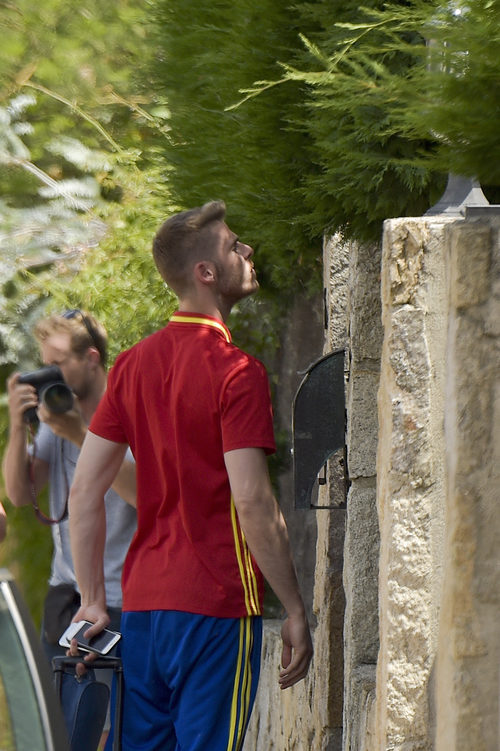 David De Gea llegando a casa de Edurne tras la eliminación de La Roja en la Eurocopa 2016