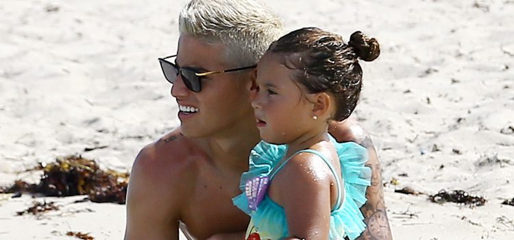 James Rodríguez con su hija Salomé