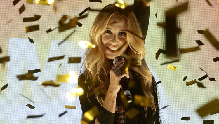 Marta Sánchez actuando en el Orgullo 2016