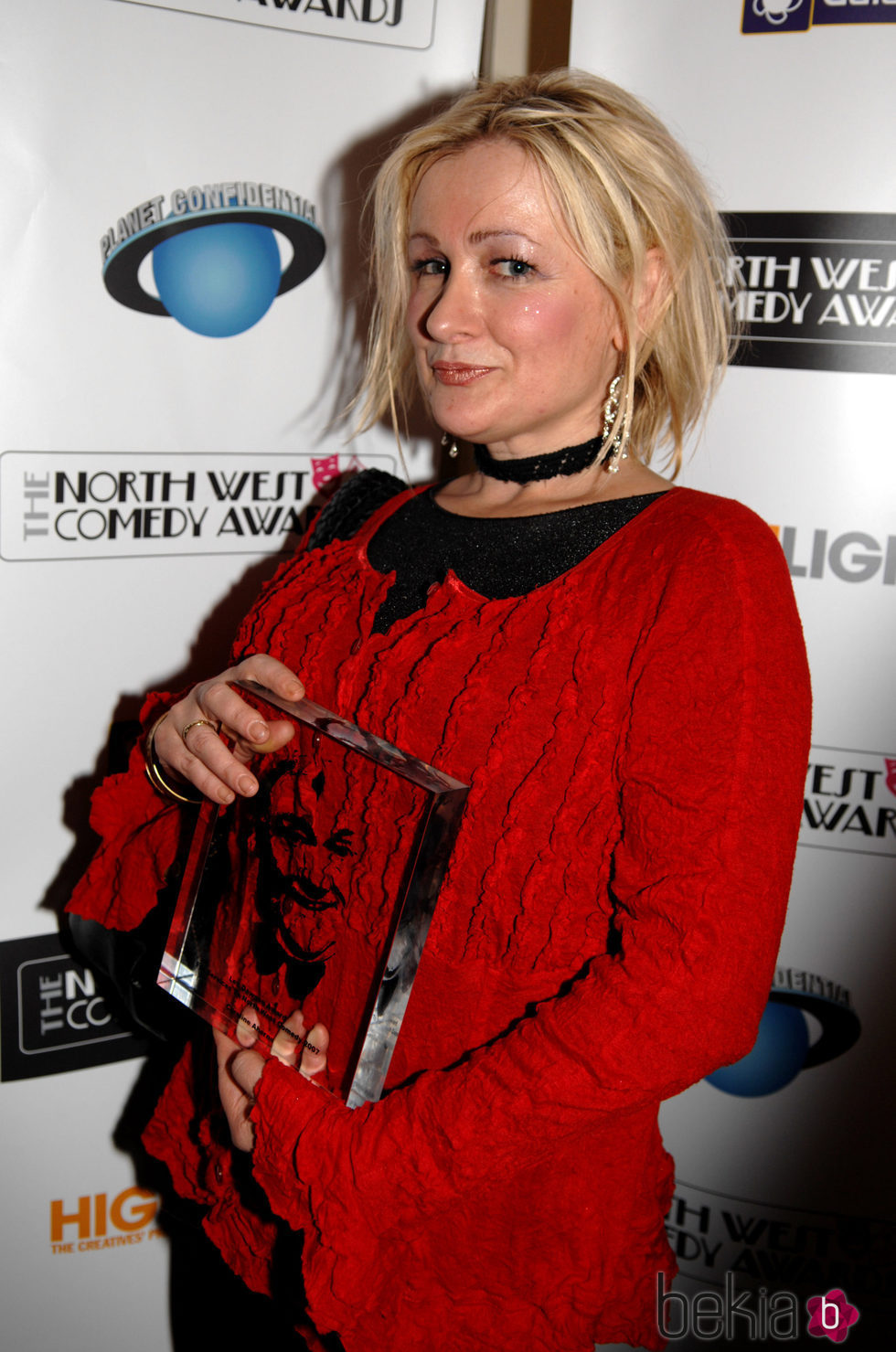 Caroline Aherne en la entrega de premios de North West Comedy