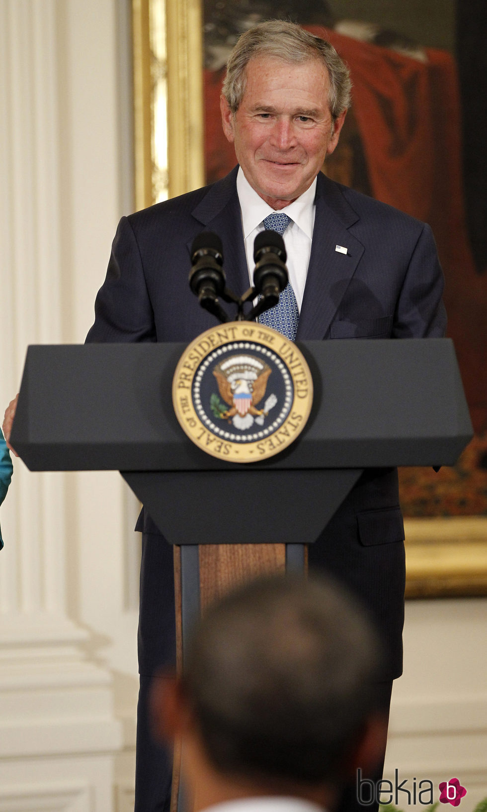 George W. Bush durante la ceremonia de presentación