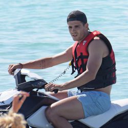 Álvaro Morata en moto de agua en Formentera