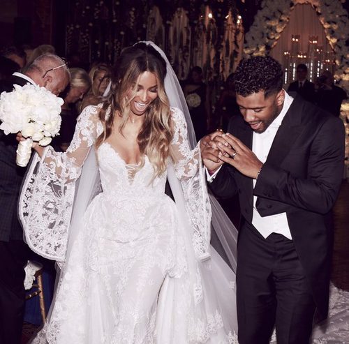 Ciara y Russell Wilson el día de su boda