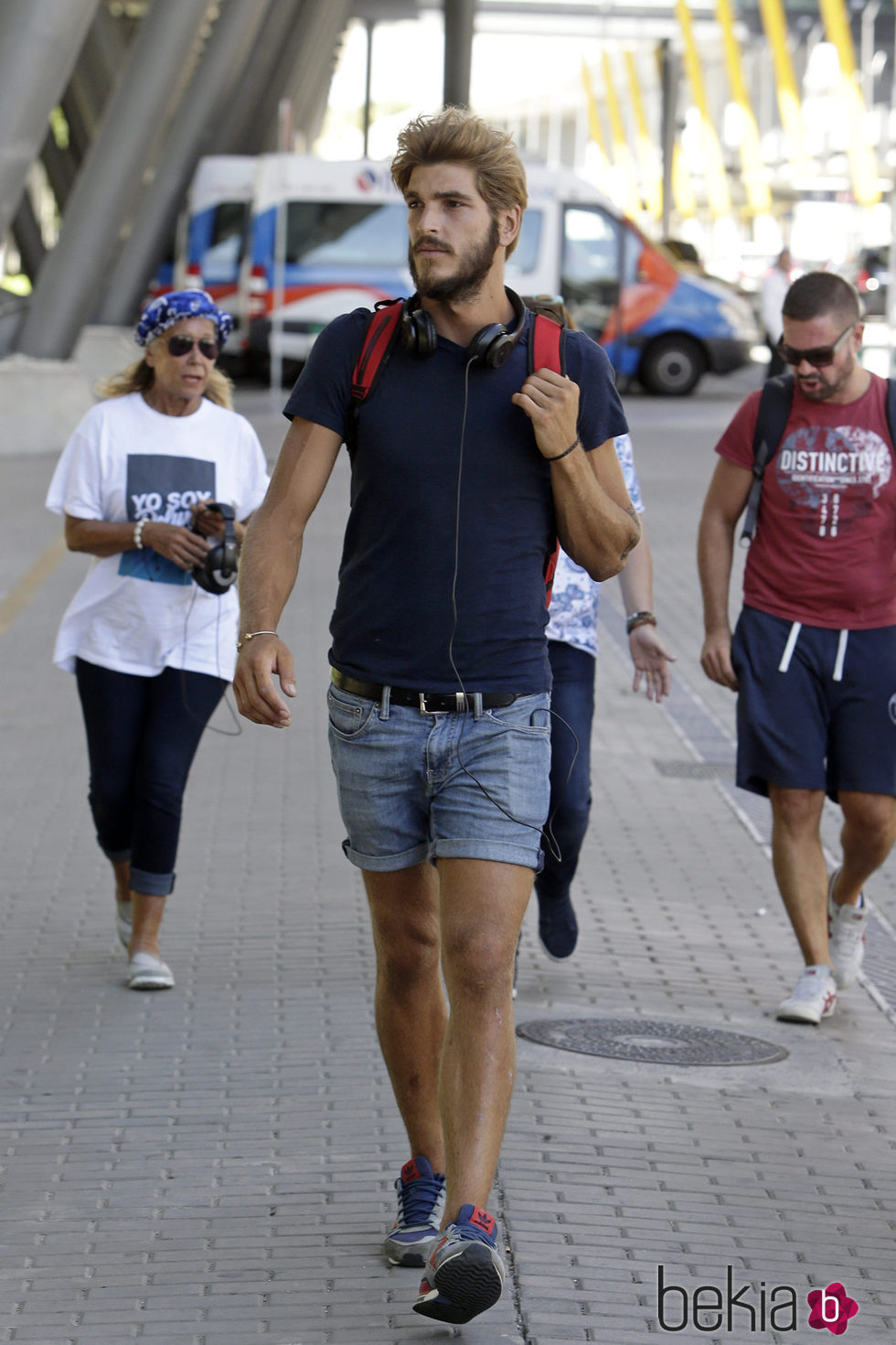 Jorge Díaz a su llegada a Madrid para la final de 'Supervivientes 2016'