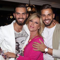 Suso, Lydia Lozano y Cristian Nieto en la fiesta del final de 'Supervivientes 16'