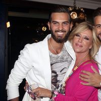 Suso, Lydia Lozano y Cristian Nieto en la fiesta del final de 'Supervivientes 16'