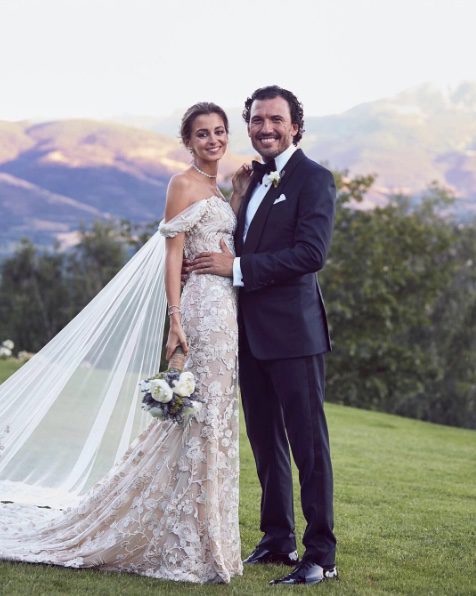 Gabriela Palatchi y Ediz Elhadef el día de su boda