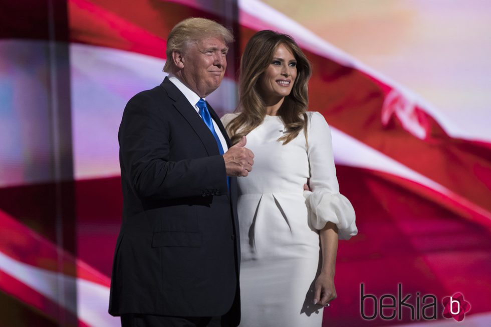 Donald y Melania Trump durante una convención