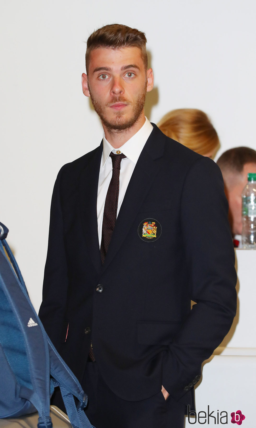 David De Gea en el aeropuerto con el Manchester United rumbo a China