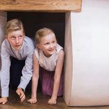 Emmanuel y Leonor de Bélgica en el Museo del Cómic de Bruselas