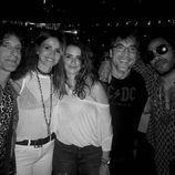 Javier Bardem, Penélope Cruz y Goya Toledo en el concierto de Lenny Kravitz en Nueva York