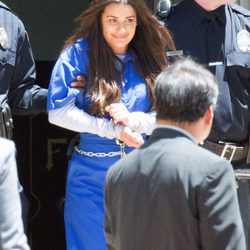 Lea Michele en el set de 'Scream Queens'