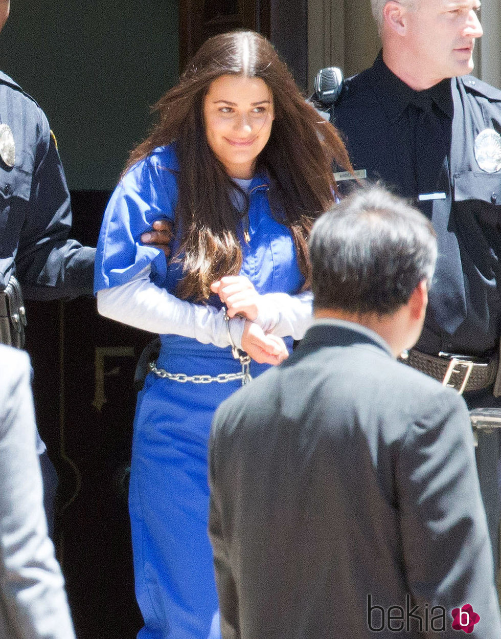 Lea Michele en el set de 'Scream Queens'