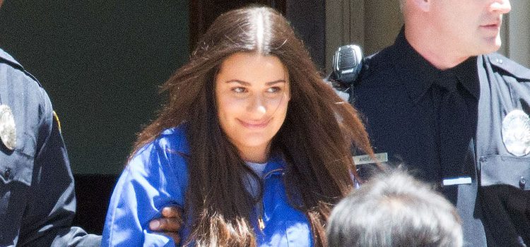 Lea Michele en el set de 'Scream Queens'