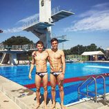 Tom Daley y Daniel Goodfellow luciendo cuerpazo