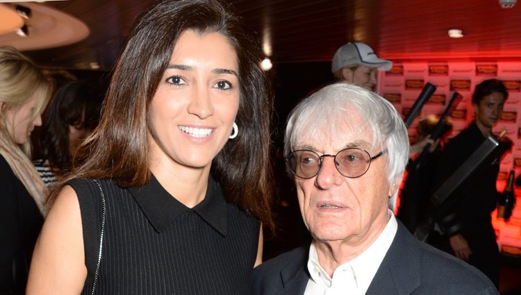 Bernie Ecclestone y Fabiana Flosi en una fiesta de McLaren