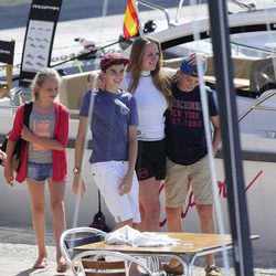 Irene, Pablo y Miguel Urdangarín en un curso de vela en Mallorca