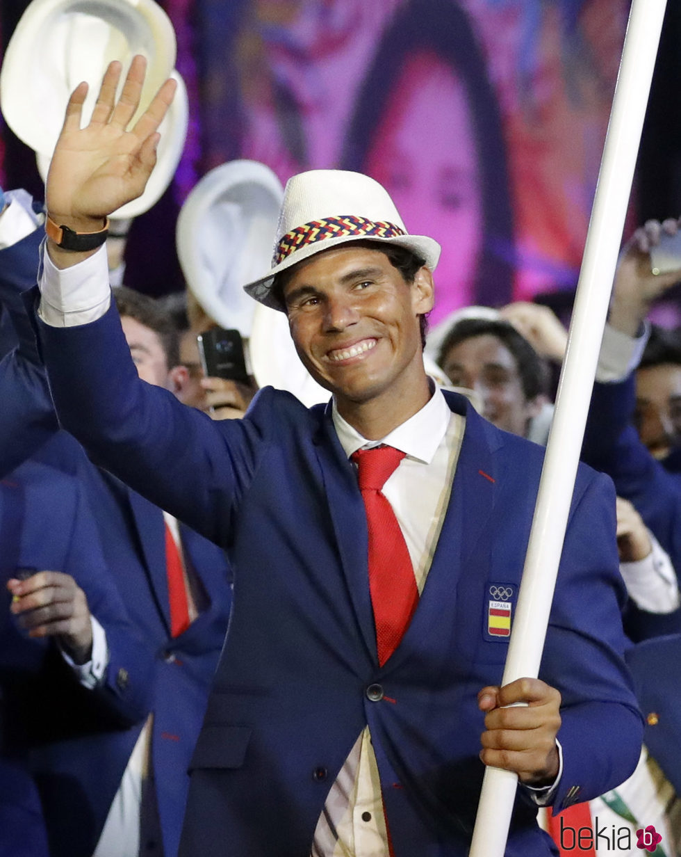 Rafa Nadal en la ceremonia de inauguración de los Juegos Olímpicos de Río 2016