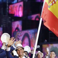 Rafa Nadal con la bandera de España en la ceremonia de inauguración de los Juegos Olímpicos de Río 2016