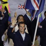 Andy Murray con la bandera de Reino Unido en la ceremonia de inauguración de los Juegos Olímpicos de Río 2016