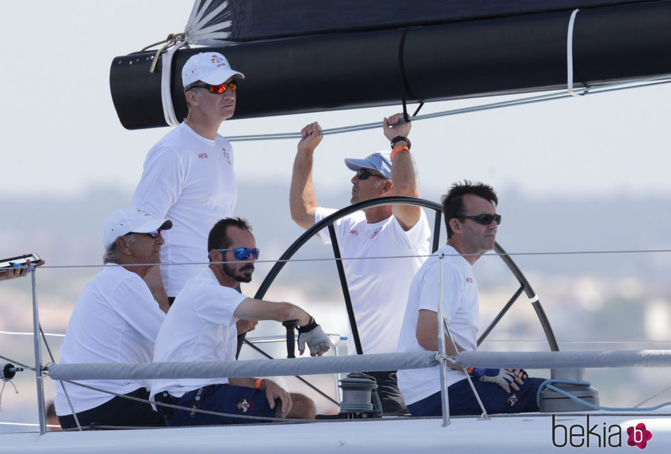 Felipe VI durante la regata en la Copa del Rey de Vela