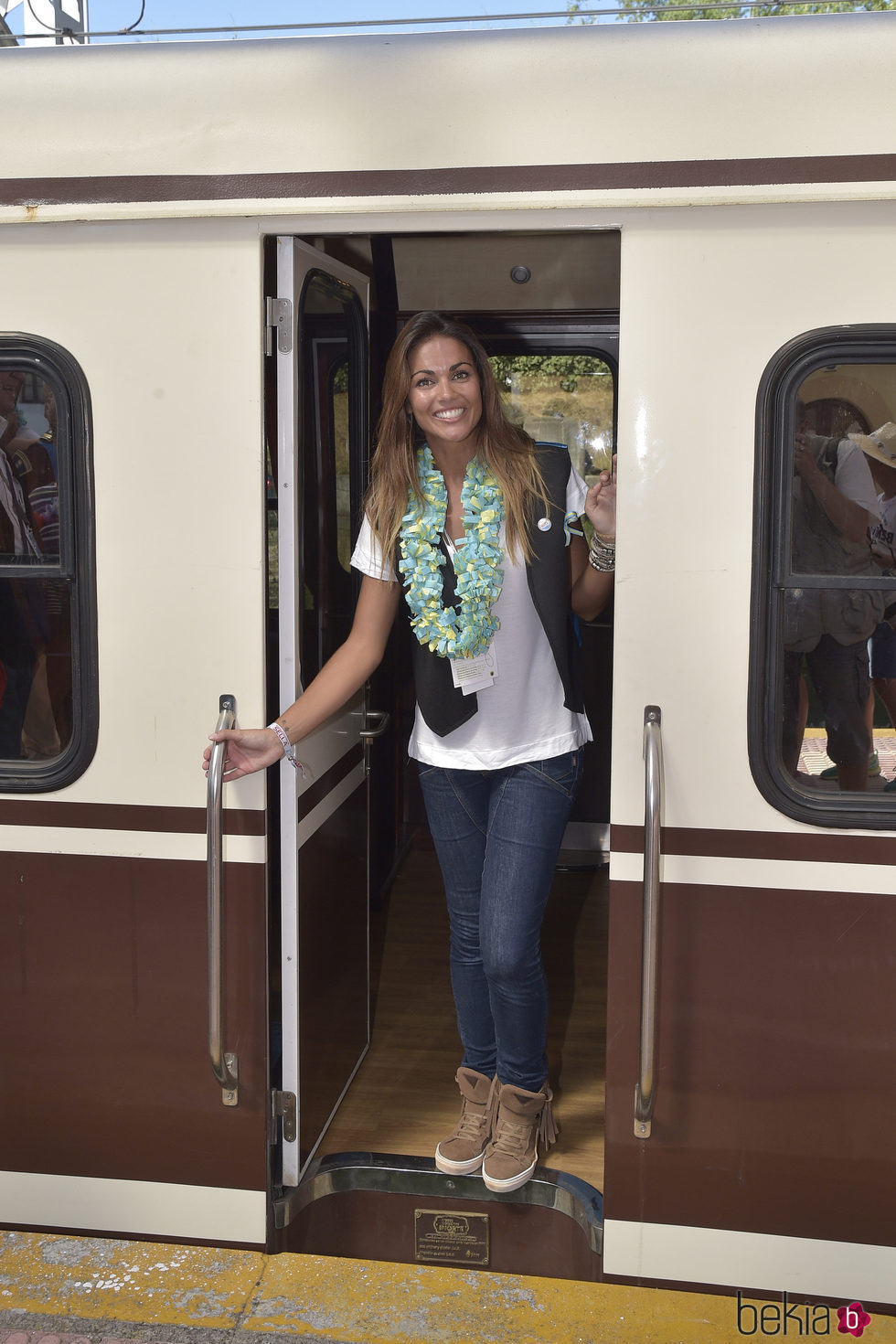 Lara Álvarez en el tren