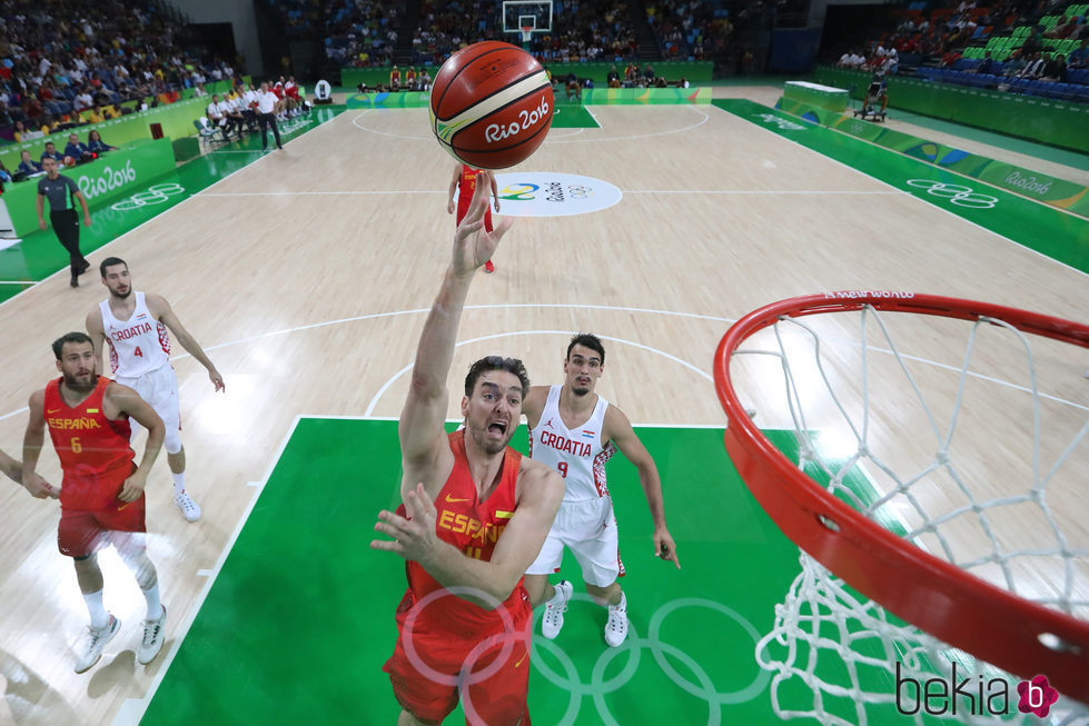 Pau Gasol marca contra Croacia durante Río 2016