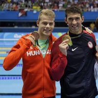 Michael Phelps tras ganar una medalla de oro en los 200 metros mariposa de Río 2016