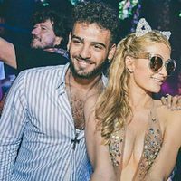 Raquel Bollo y su hijo Manuel Cortés con Paris Hilton en Ibiza