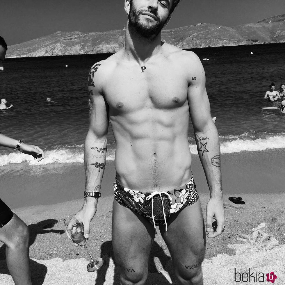 Pelayo Díaz presume de torso en Mykonos