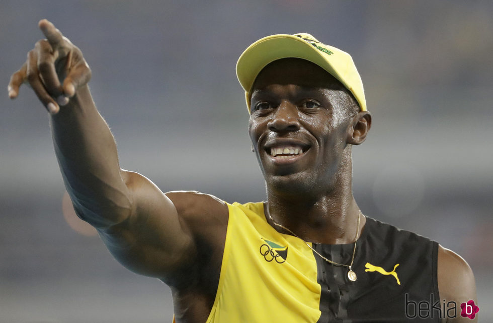 Usain Bolt celebra que ha ganado una nueva medalla de oro en Río 2016