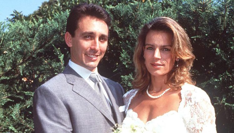 Estefanía de Mónaco y Daniel Ducruet el día de su boda