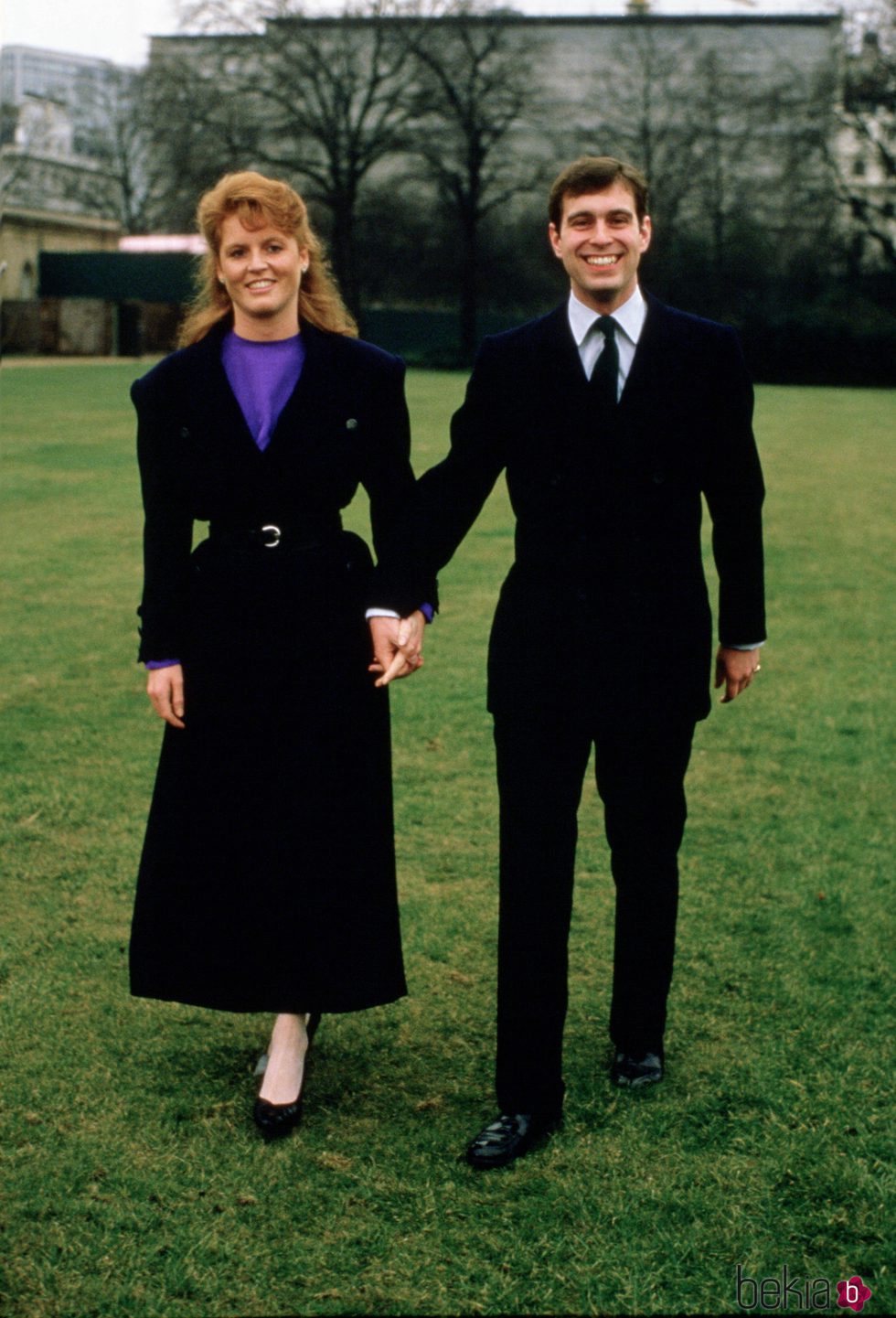 El Príncipe Andrés y Sarah Ferguson cuando eran jóvenes