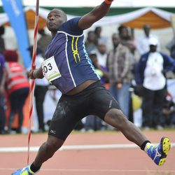 El keniano Julius Yego en uno de sus tiros de jabalina antes de Rio 2016