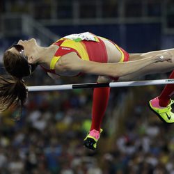 Ruth Beitia en el salto de la final de los Juegos Olímpicos de Rio 2016