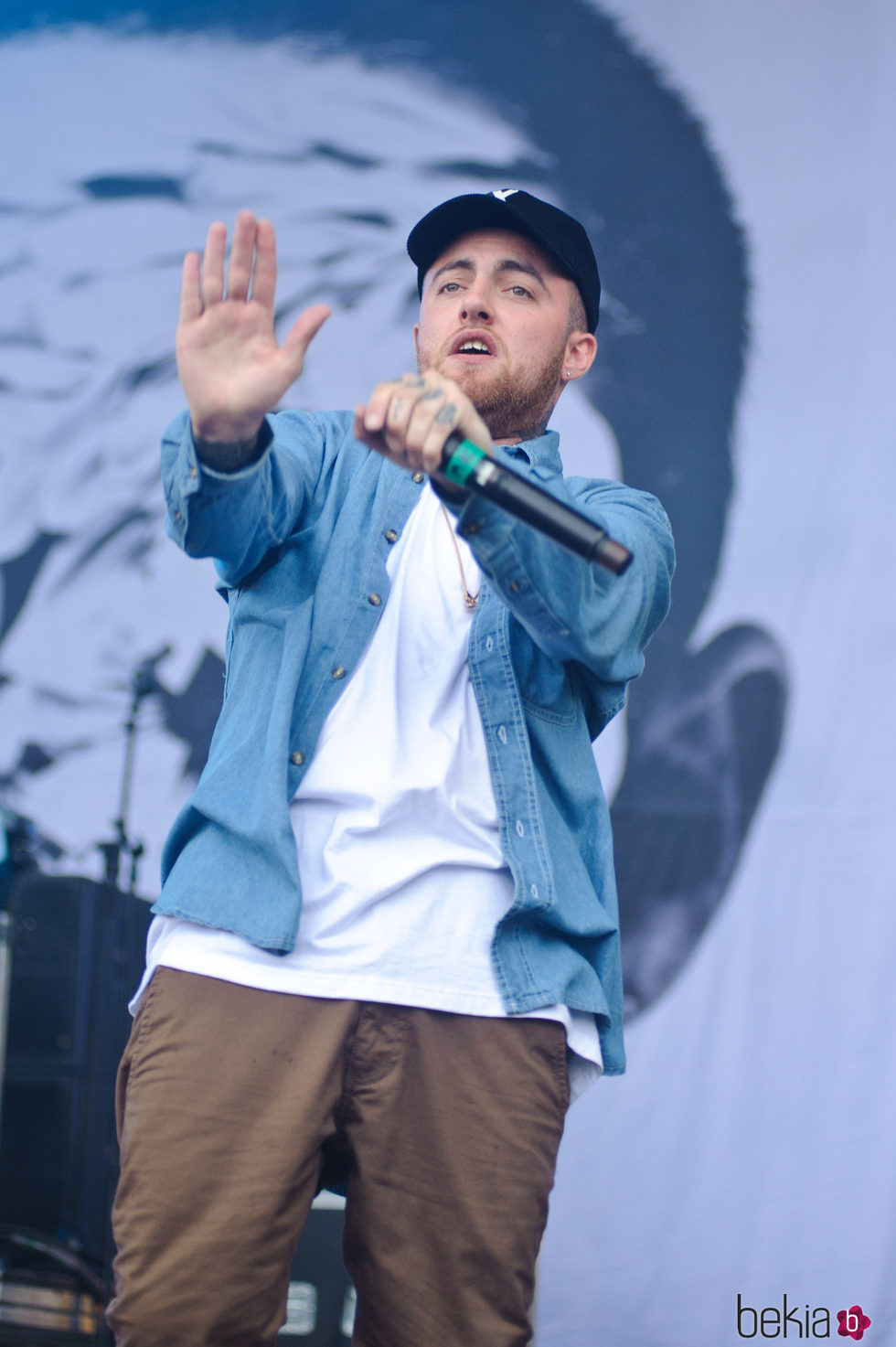 Mac Miller actuando en el festival Lollapalooza