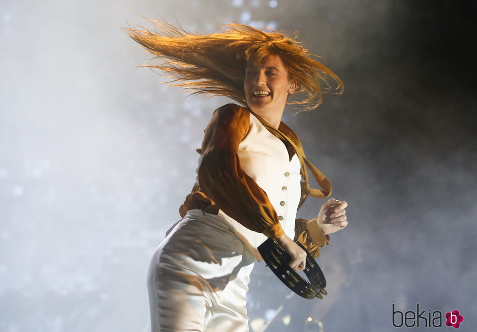 Florence Welch actuando en el festival Austin City Limits