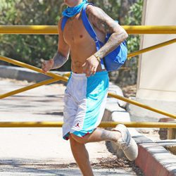 Justin Bieber haciendo deporte