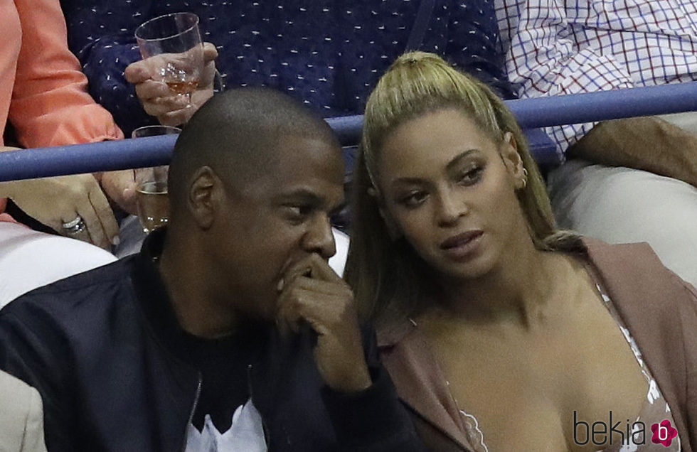 Beyoncé y Jay Z en el partido de Serena Williams en el US Open de Nueva York en 2016